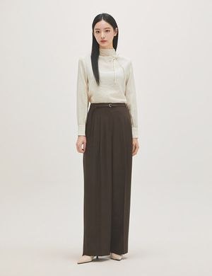 벨티드 투턱 와이드 슬랙스 RMTWG24R13