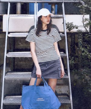 Stripe half t-shirt