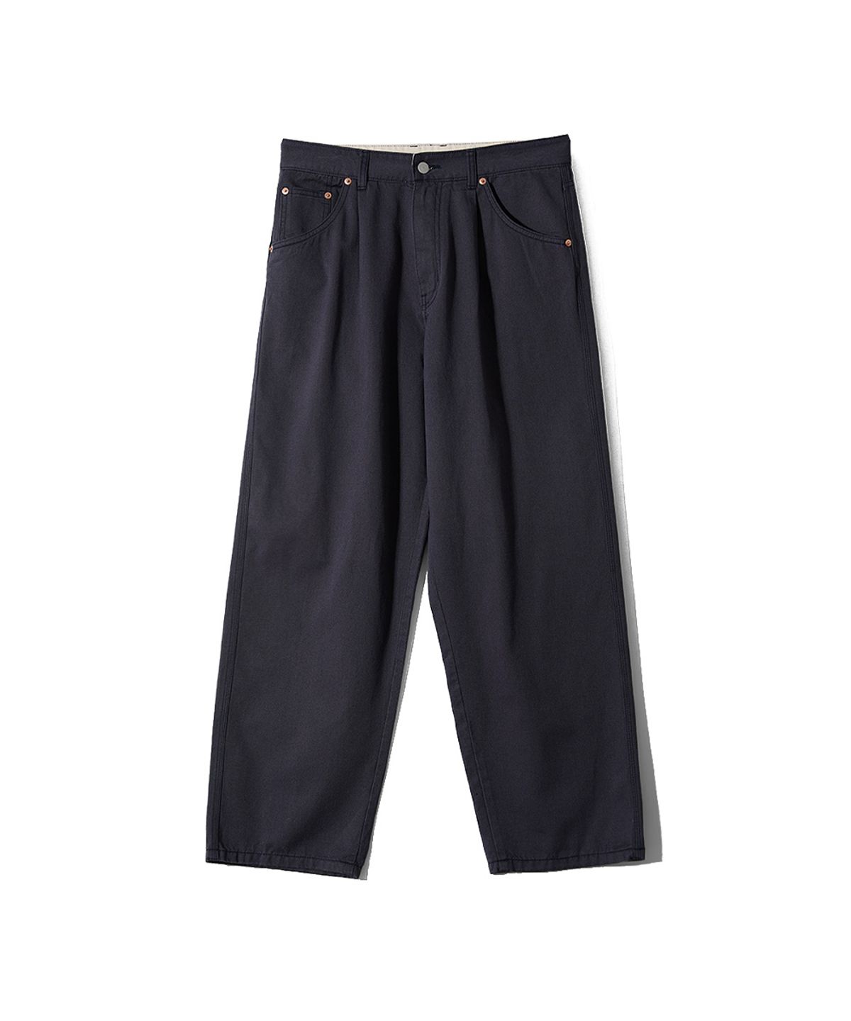 홀리선(HORLISUN) Banff Loose Tapered Chino Pants Navy