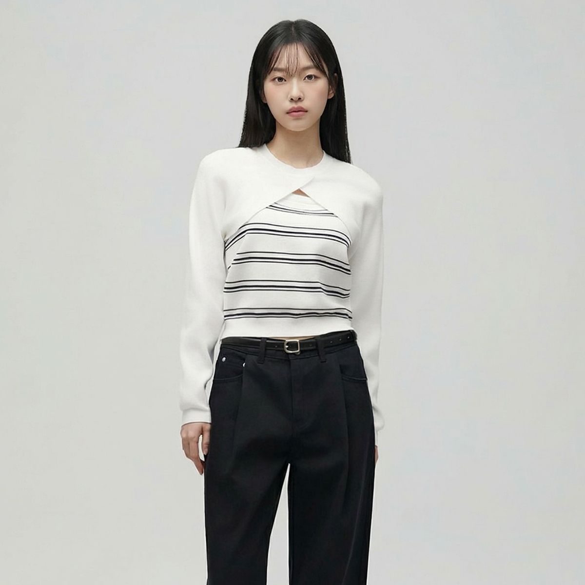 랩(LAP) 골지 볼레로 AS1KG160