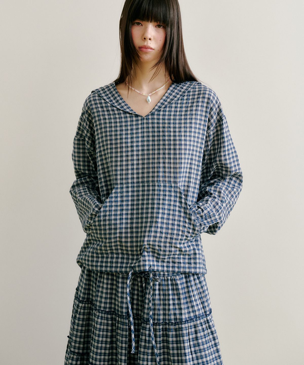 펀프롬펀(FUNFROMFUN) Afternoon Sailor Blouse, Navy