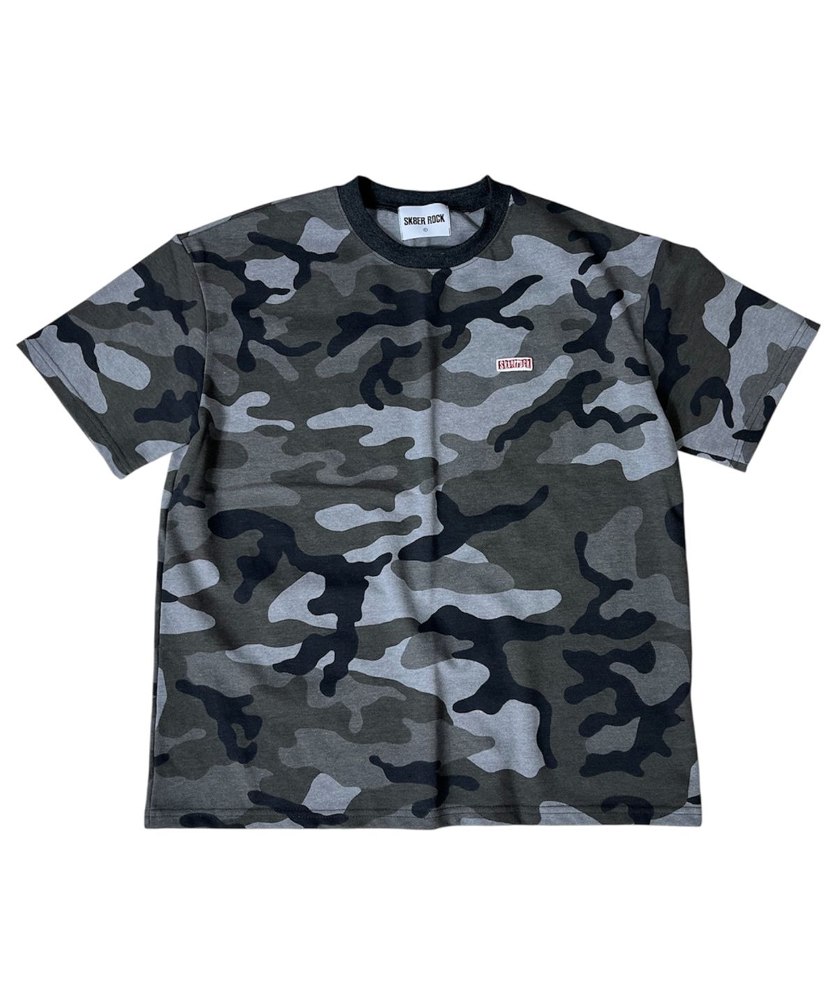 스케이터락(SK8ER ROCK) Pique Camouflage T-shirt ((gray khaki))