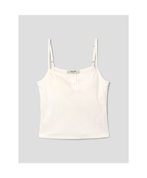 캡내장 헨리넥 슬리브리스_엔트리  화이트