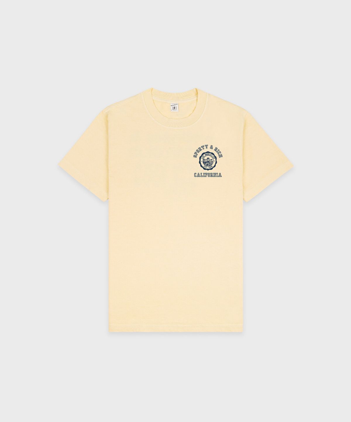 스포티앤리치(SPORTY&RICH) 캘리포니아 엠블럼 티셔츠 옐로우 R255AWT006
