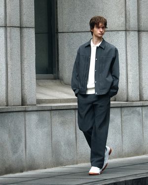 울 혼방 케이블 반팔 니트 아이보리 BNFMSW857IV