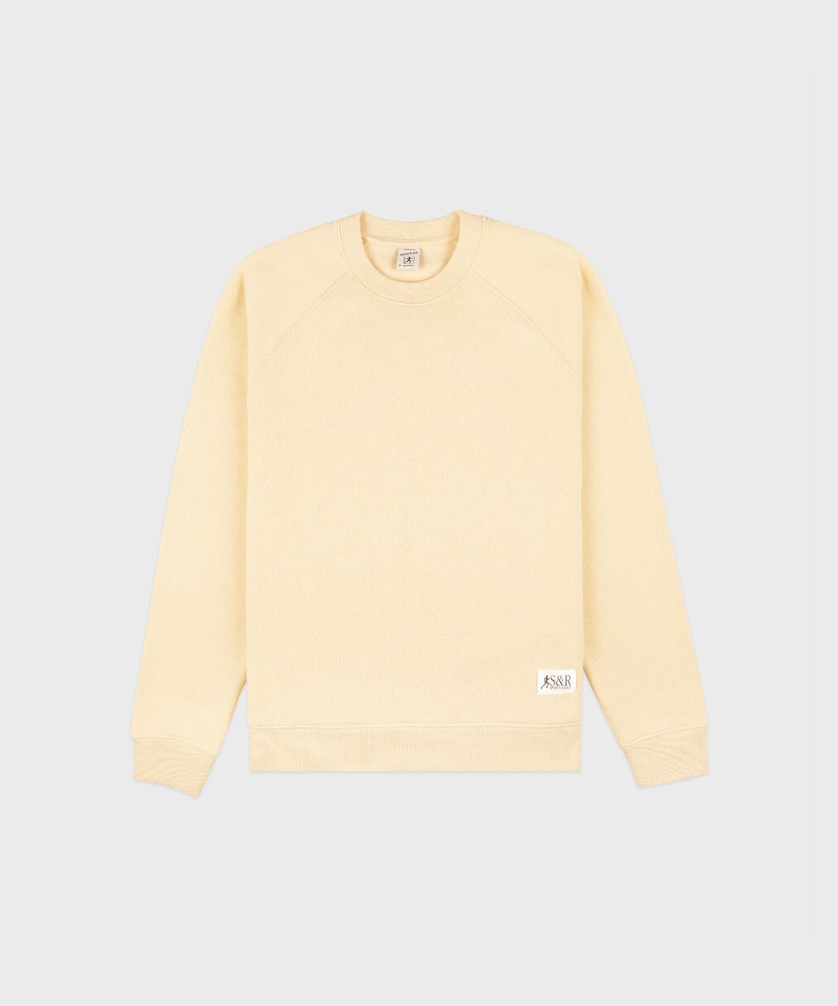 스포티앤리치(SPORTY&RICH) SR 러너 소프트 크루넥 베이지 R255AWW013