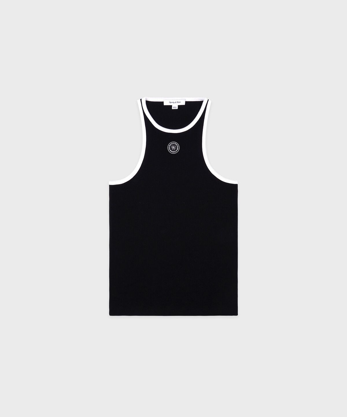 스포티앤리치(SPORTY&RICH) SRHWC 립 탱크탑 블랙 R255AWT033
