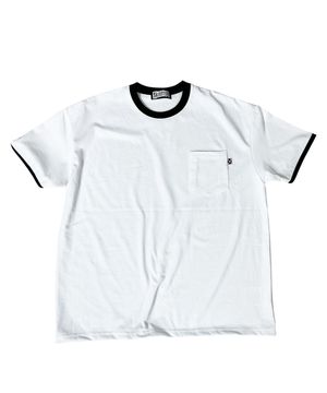Pocket Ringer T-shirt ((white*black))