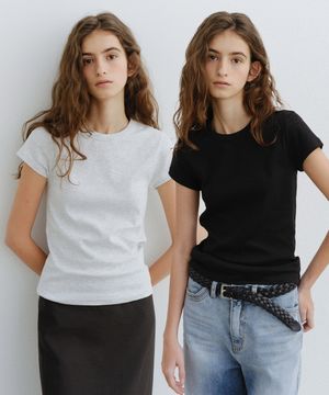 [2PACK] Essential half t-shirt