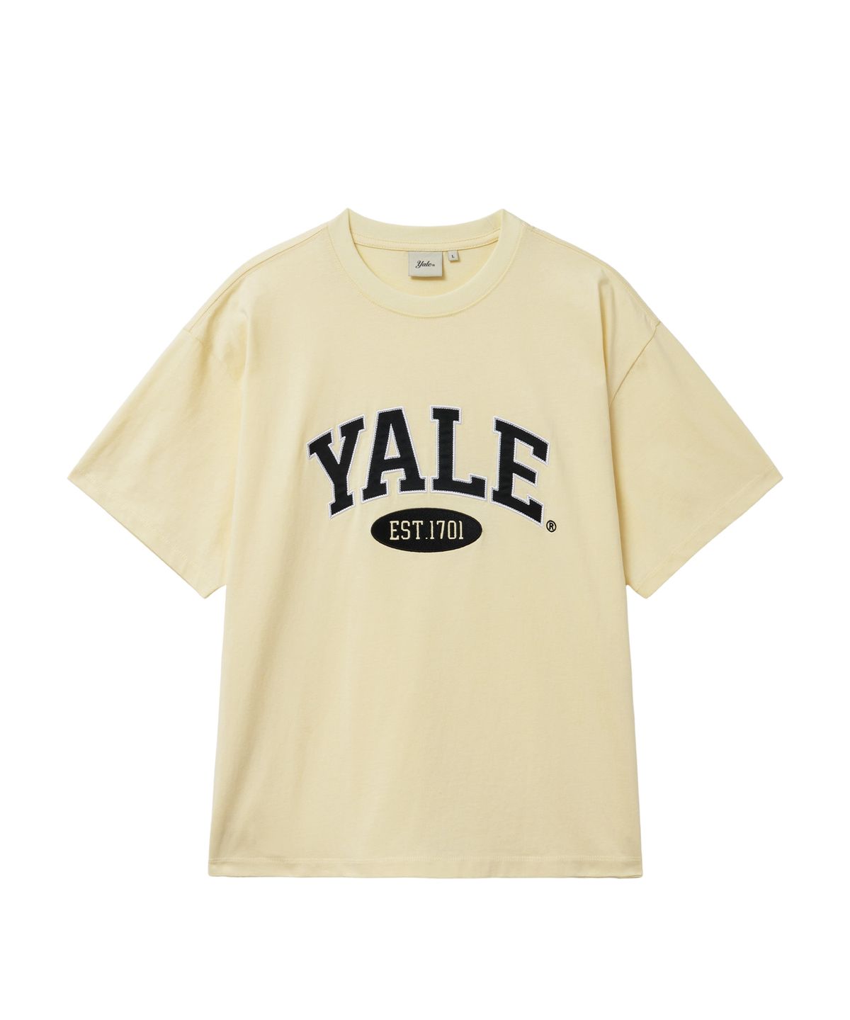 예일(YALE) 투톤아치 반팔티셔츠_옐로우