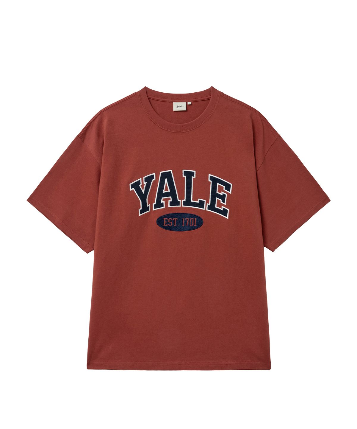 예일(YALE) 투톤아치 반팔티셔츠_코랄