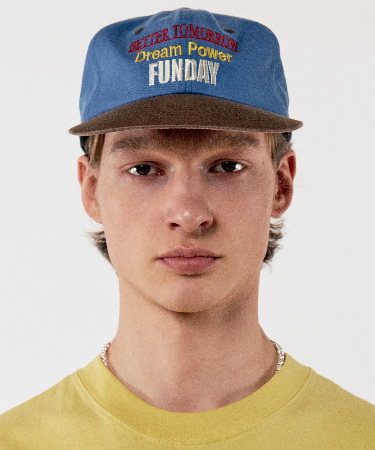 골든선샤인(GOLDEN SUNSHINE) FUNDAY 5-PANEL CAP_BLUE BROWN
