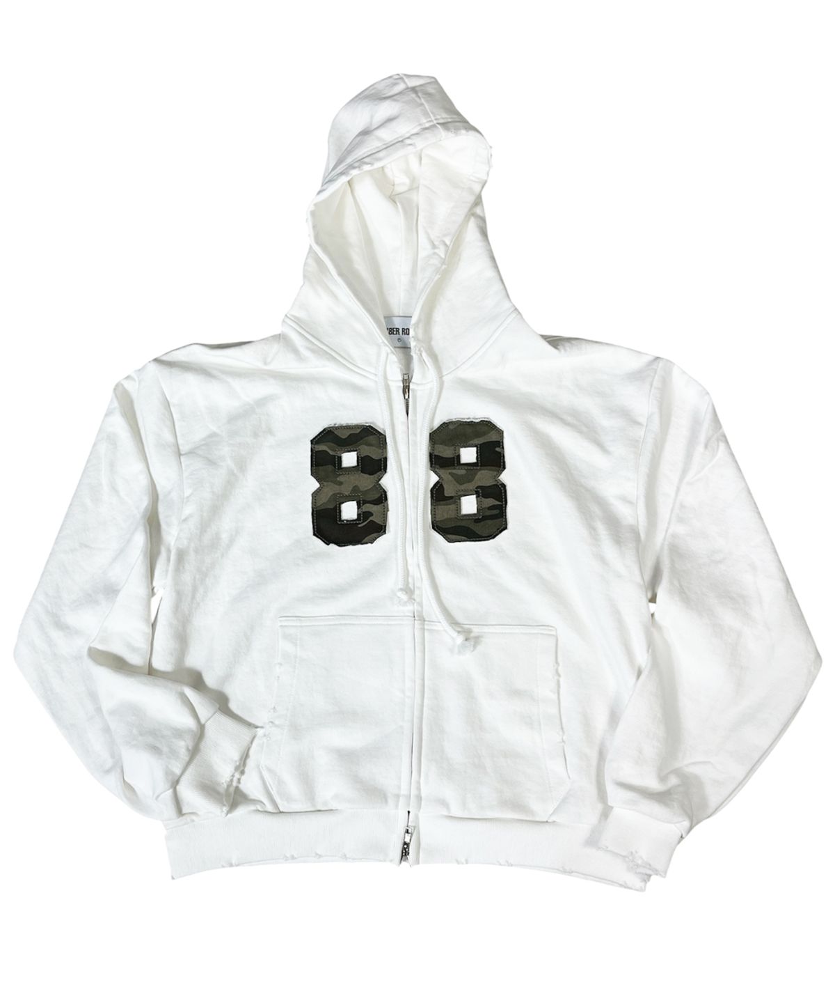 스케이터락(SK8ER ROCK) Camouflage 88 Damage Sweat Hood Zip-up ((Ivory))