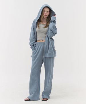 베이크드 와플 라운지 후드 집업 (5색상)