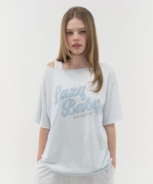 하우 레이지 오프숄더 티셔츠 (4색상)