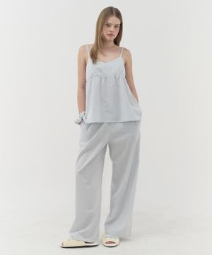 롱 시에스타 파자마 스크런치 파우치 세트 (4색상)