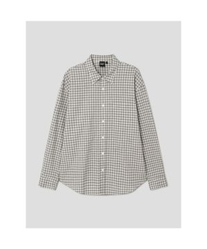 S.W.SMILEY® 프린트 체크 셔츠  화이트