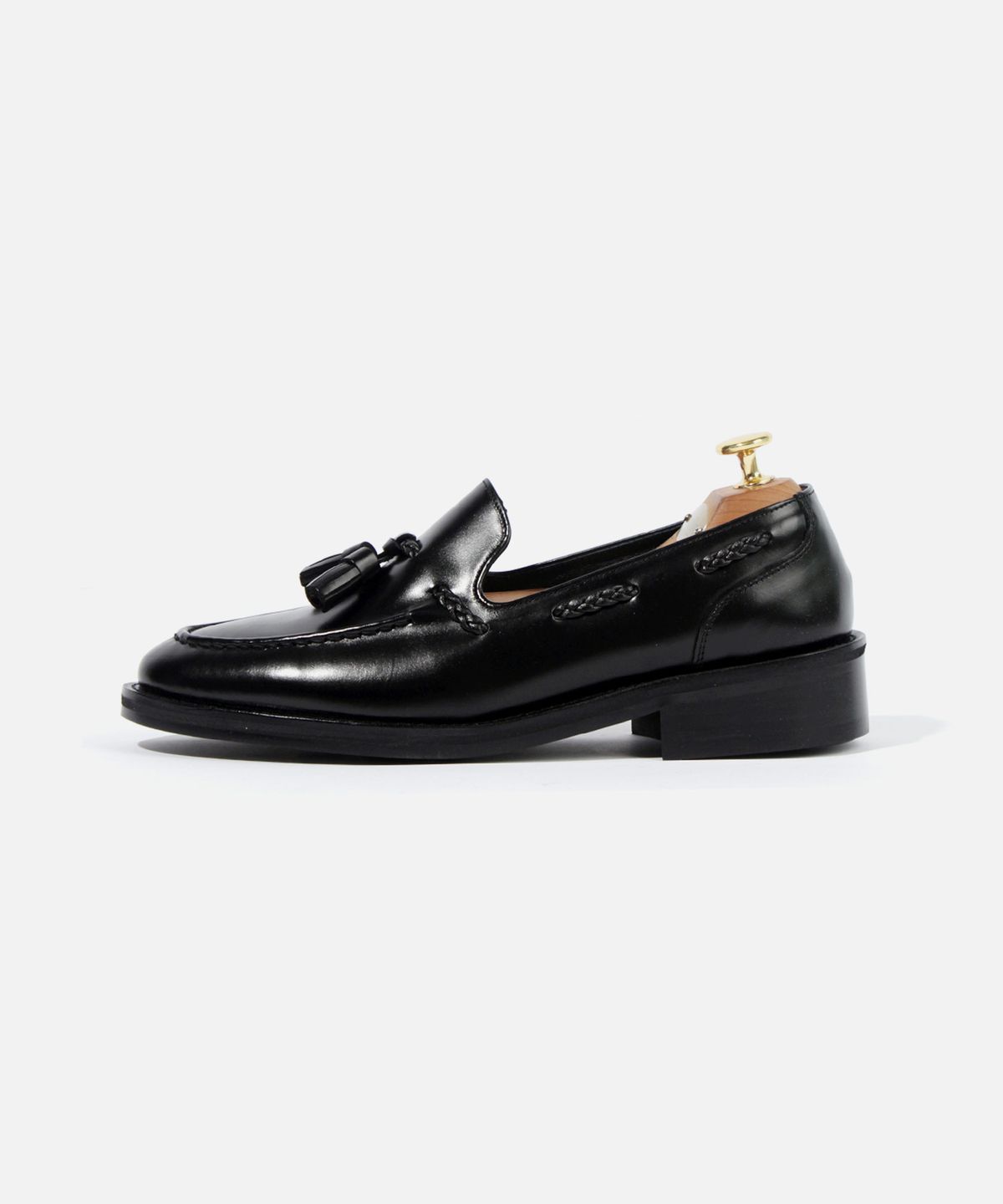 커스텀무드(CUSTOMMOOD) 메이든 소가죽 테슬로퍼(Black FG)