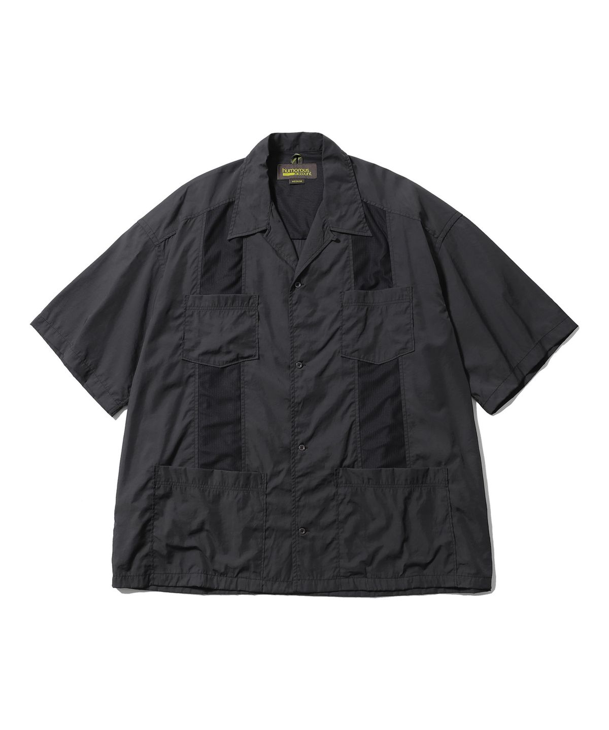 휴머러스 어카운트(HUMOROUS ACCOUNT) GUAYABERA HALF SHIRT / CHARCOAL