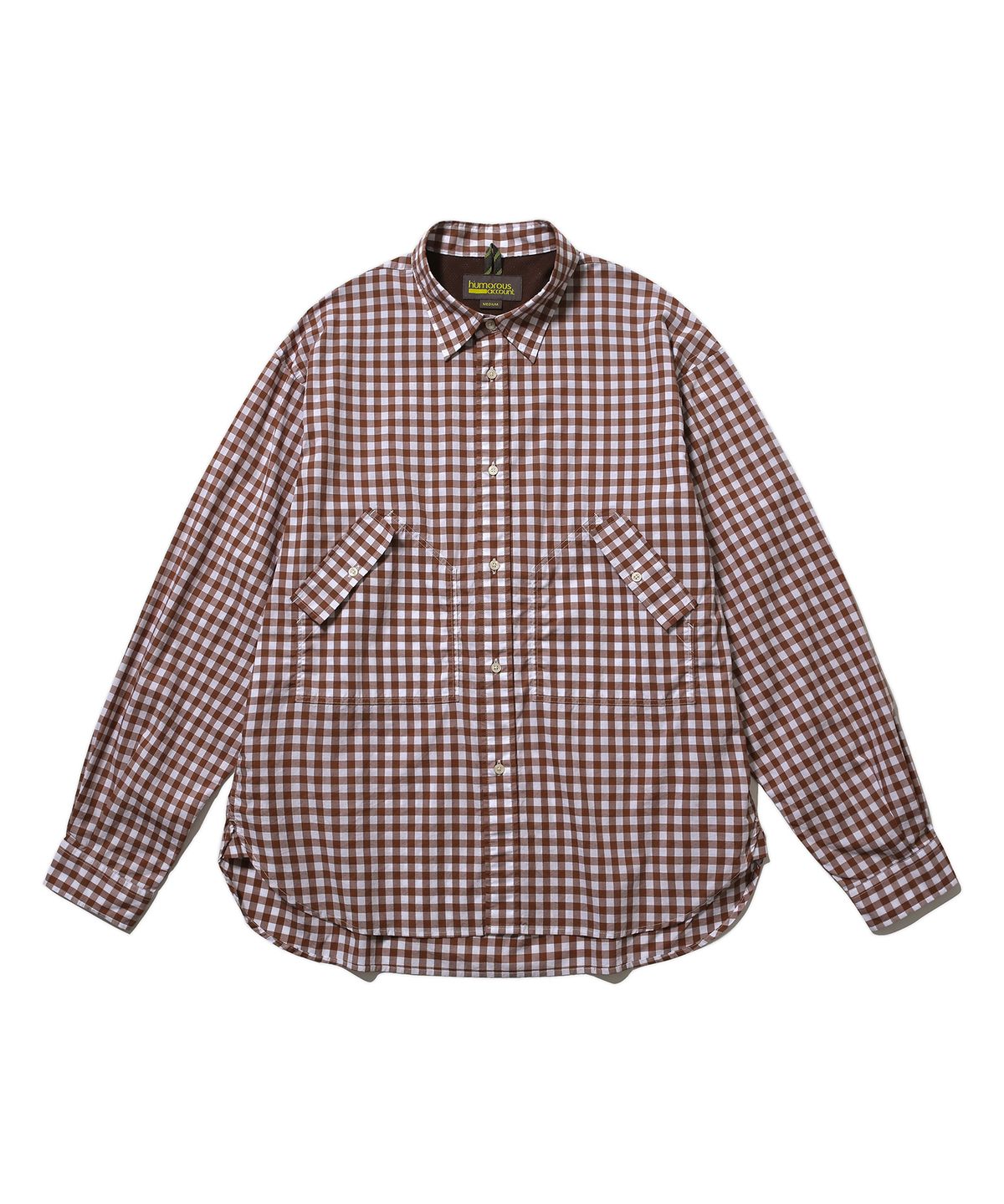 휴머러스 어카운트(HUMOROUS ACCOUNT) REST SHIRT / BROWN GINGHAM