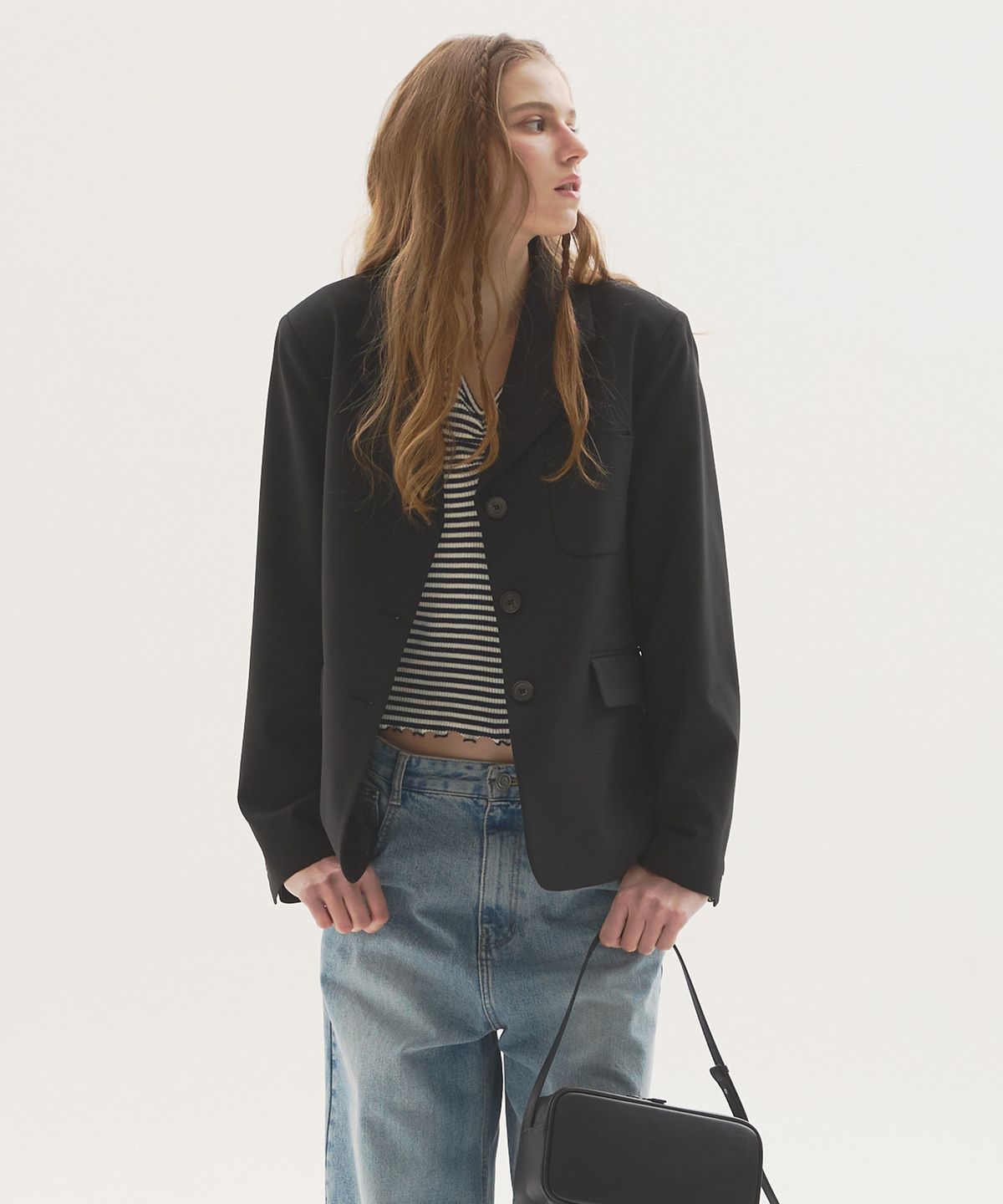 뉴루키(NEW LOOKY) Basic fit jacket_Black