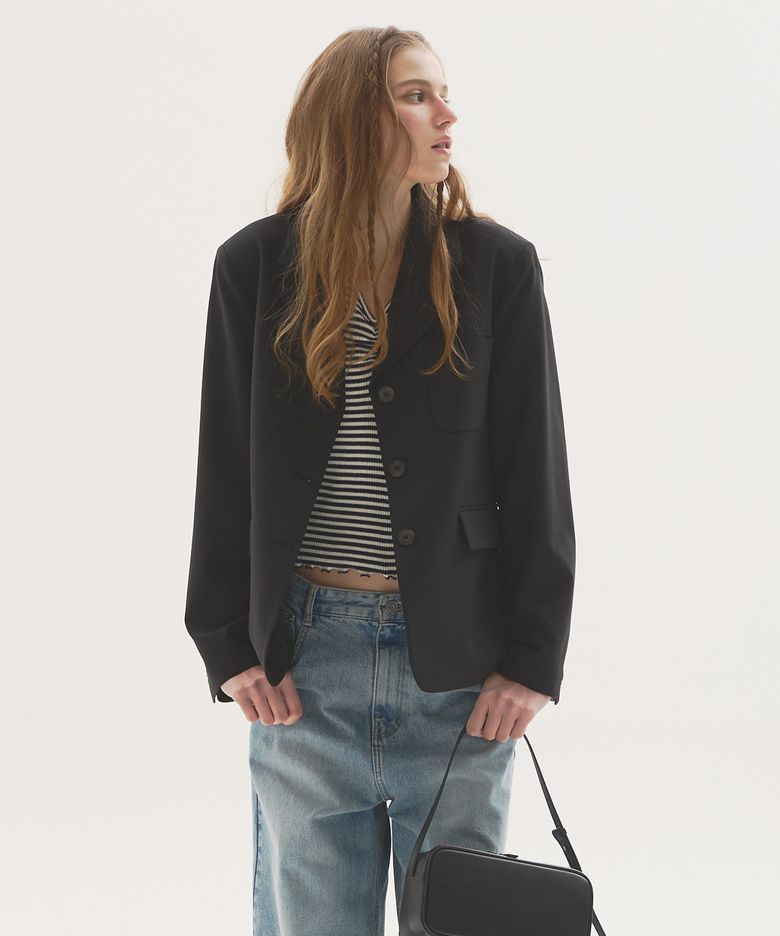 Basic fit jacket_Black