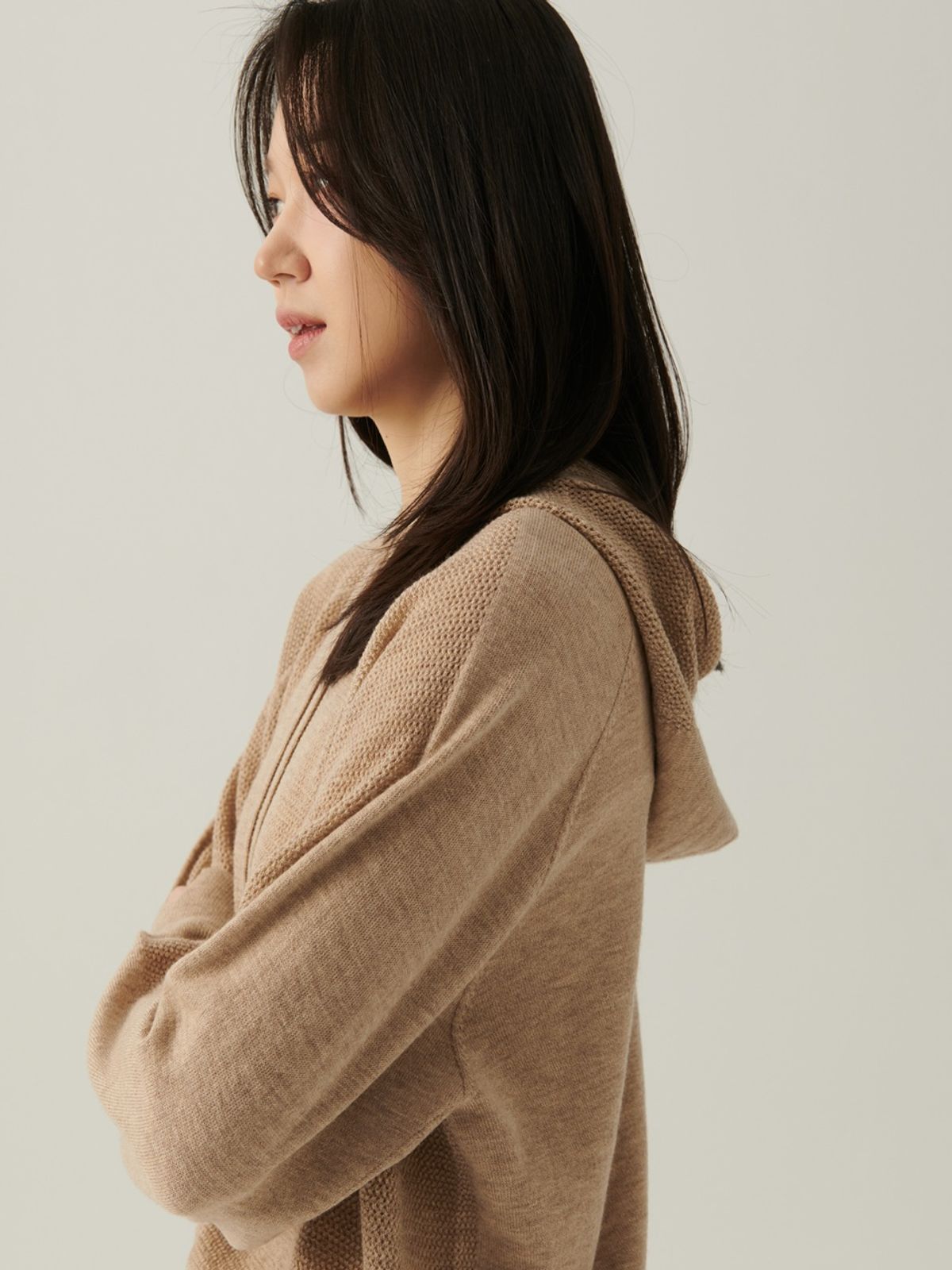 베이스스레드(BASETHREAD) Dew Hooded Top - Sand