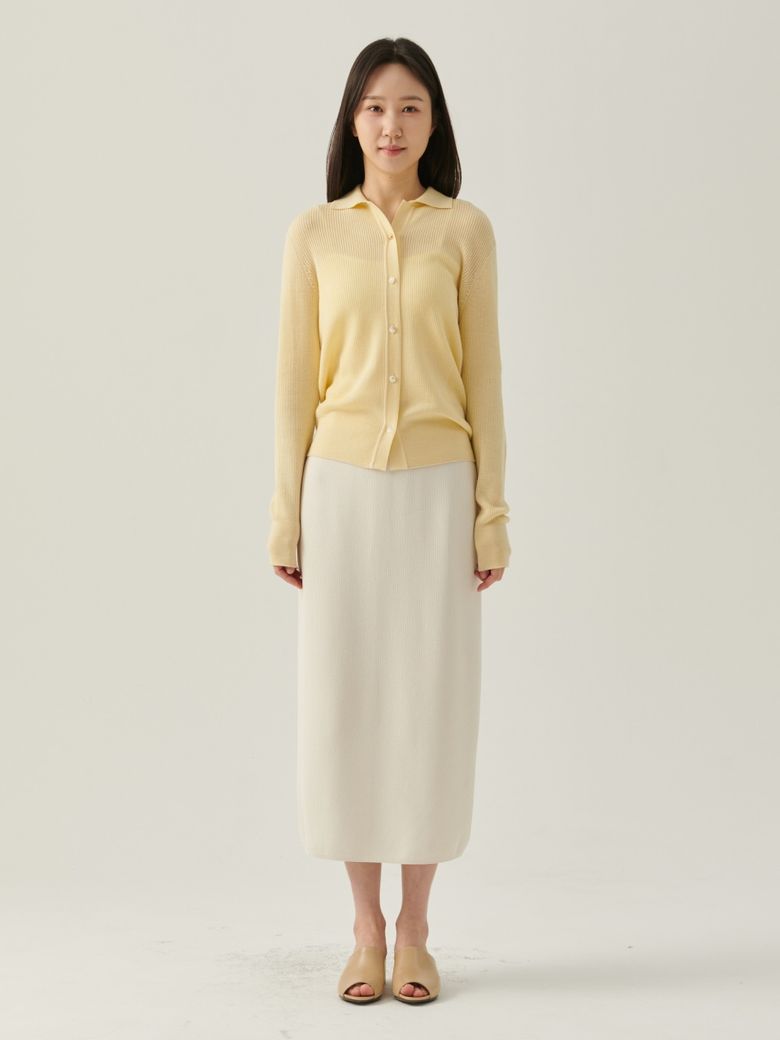 Linear Cardigan - Yellow