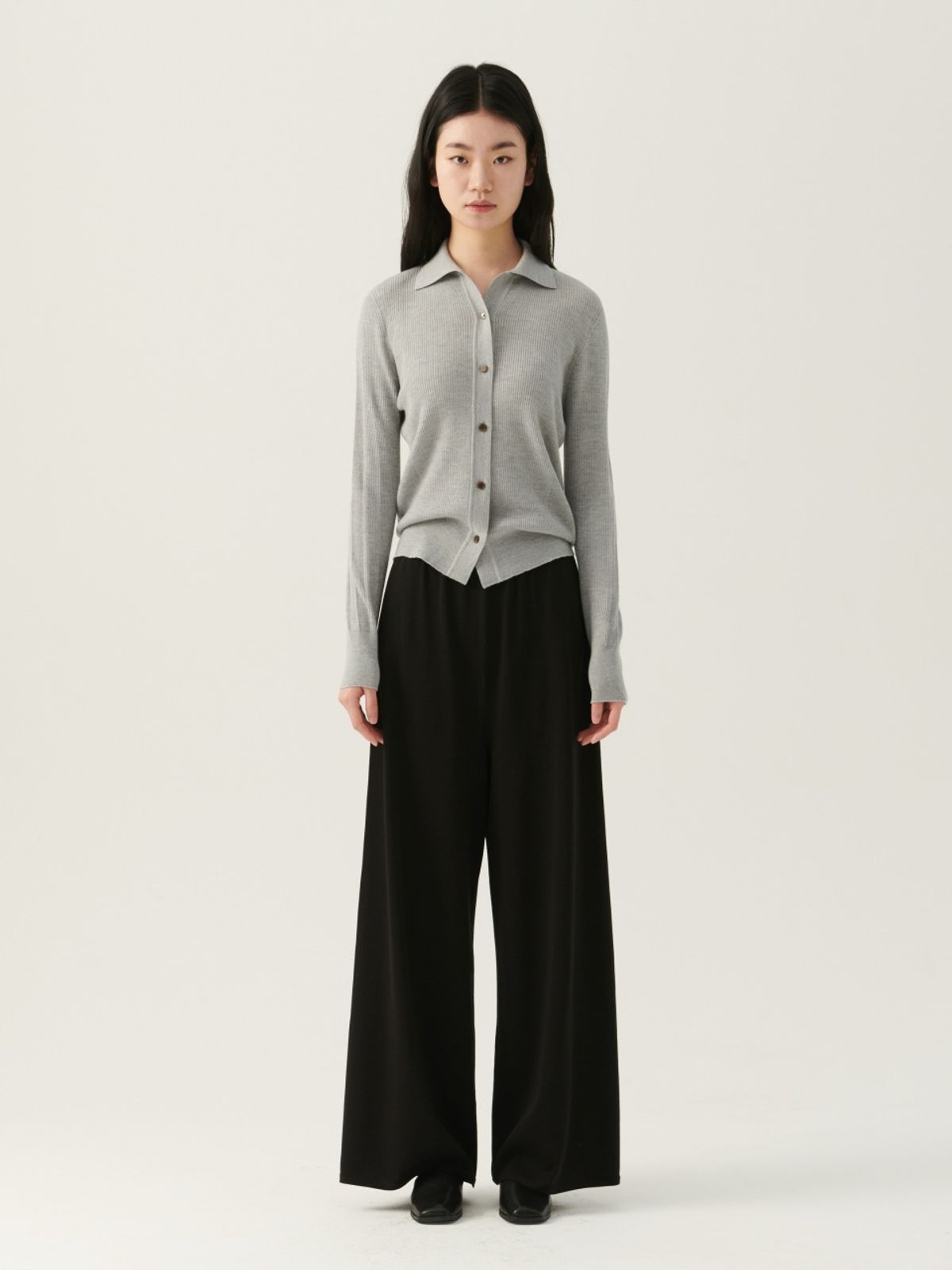 베이스스레드(BASETHREAD) Linear Cardigan - Gray