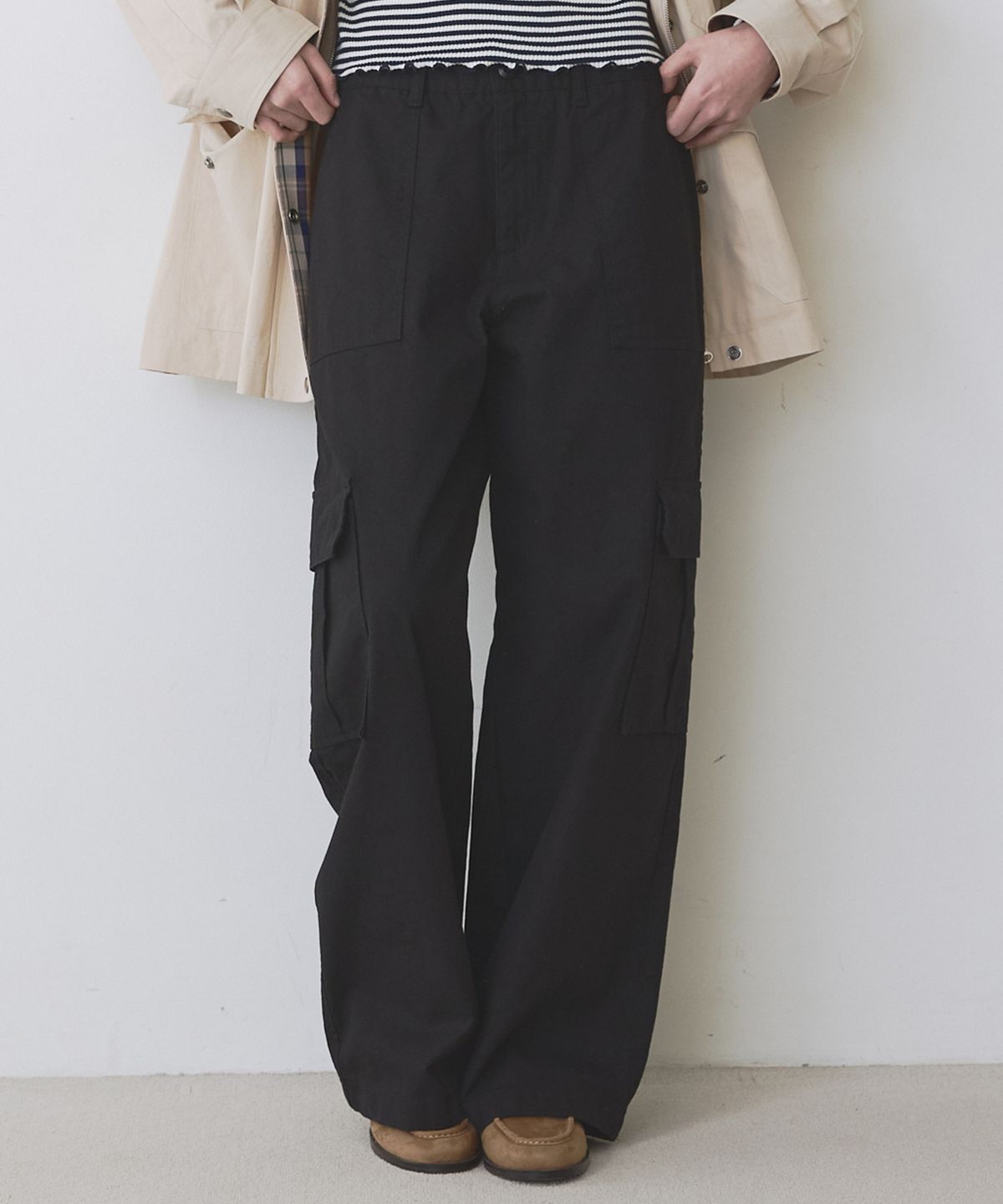 뉴루키(NEW LOOKY) Vintage cotton cargo pants_Black