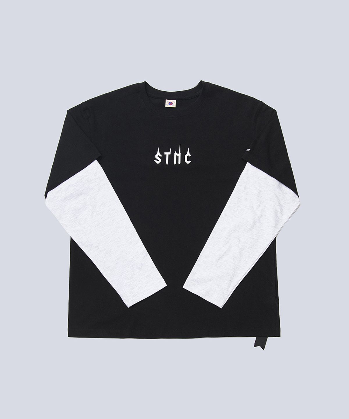 스텐스 서울(STANCE SEOUL) STNC LAYERED LONG SLEEVE (BLACK & HEATHER GREY)