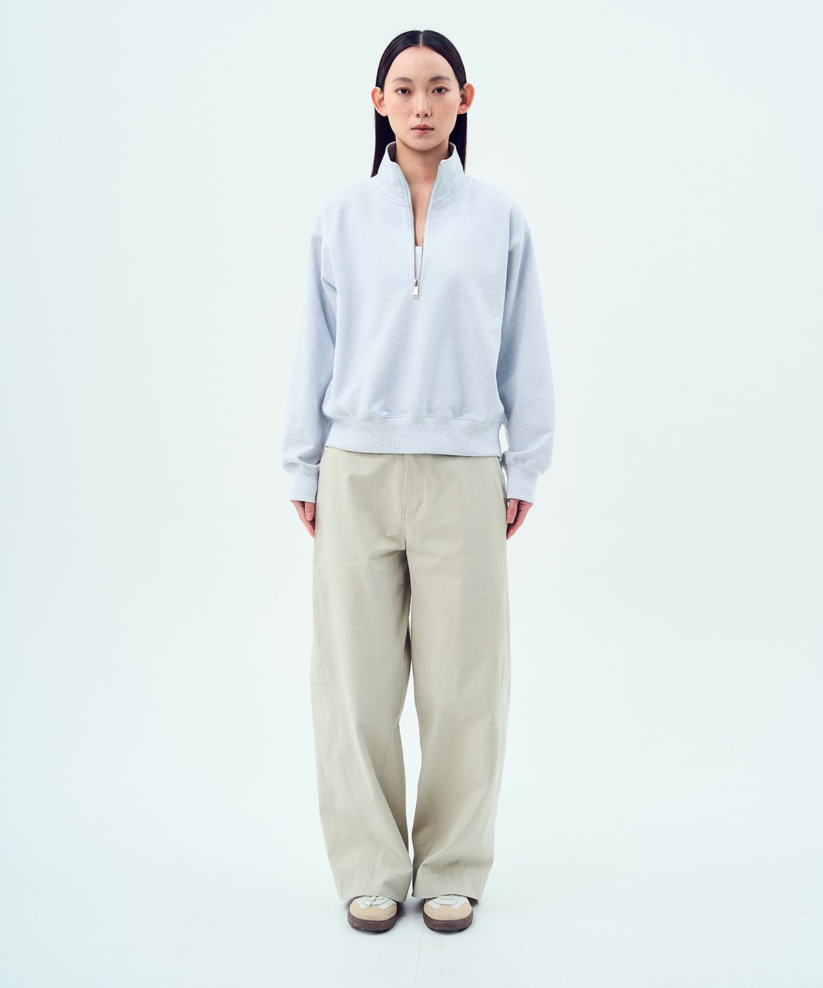 콥키노(KOBKINO) COTTON STITCH PANTS (MINT BEIGE)