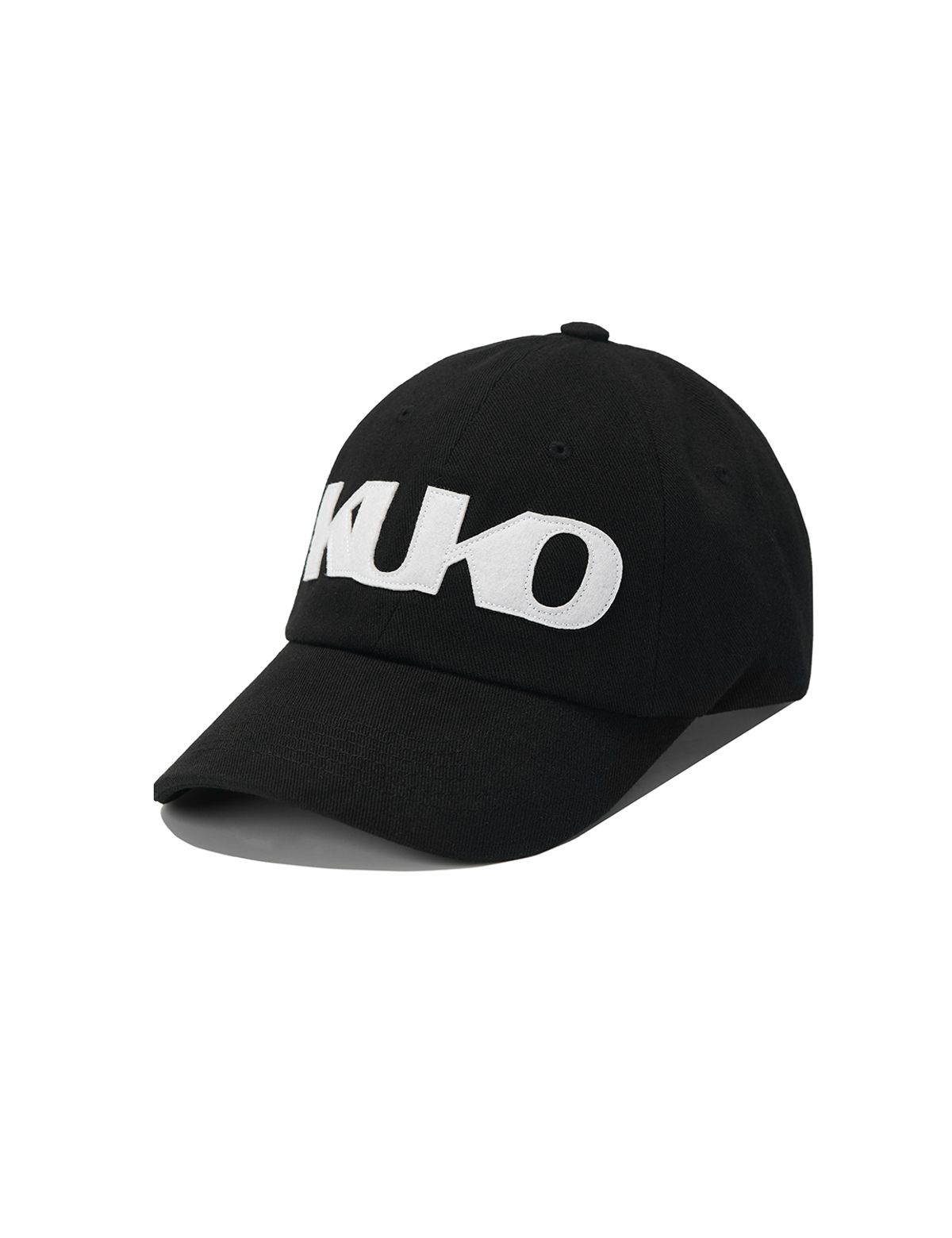 쿠코(KUKO) 쿠코 심볼 6패널 볼 캡_블랙
