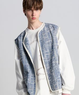 크렉 데님 캠퍼 조끼