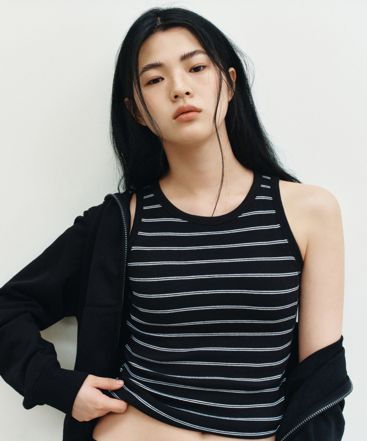 스파오(SPAO) [BRA-IN] 골지 민소매 티_SPRNG24G02