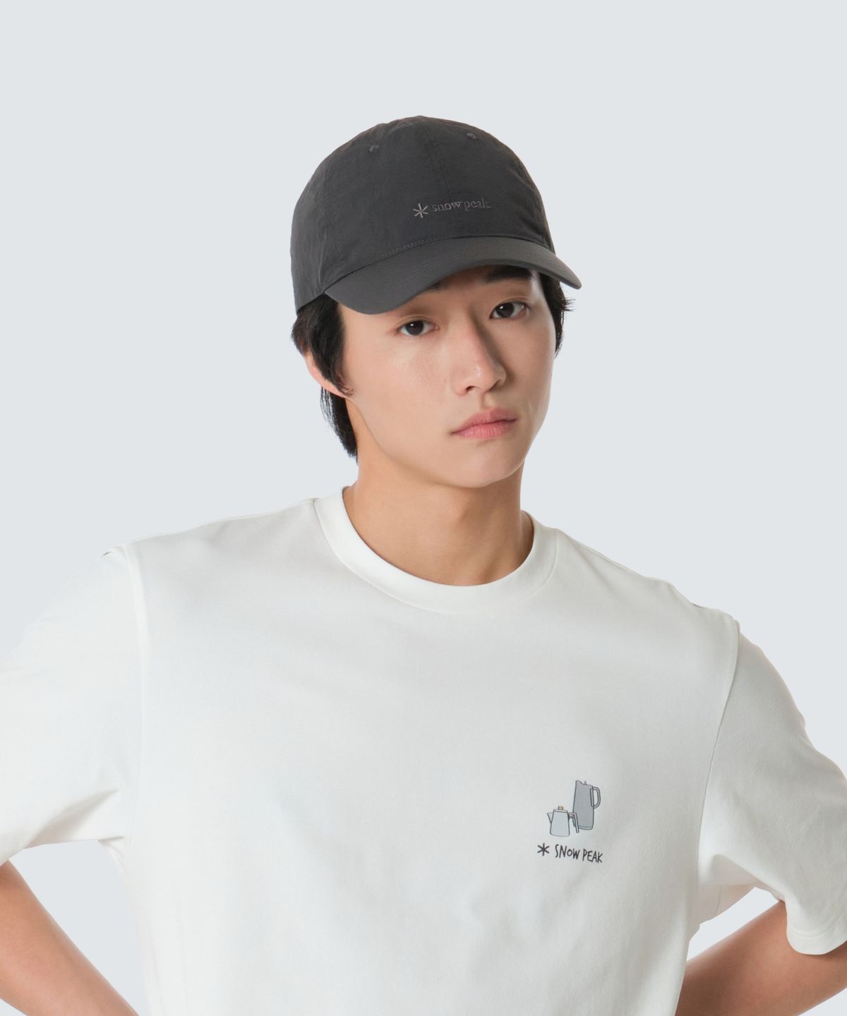 스노우피크 어패럴(SNOWPEAK APPAREL) 에코 타슬란 볼캡 (S26ZUFBC70) Charcoal