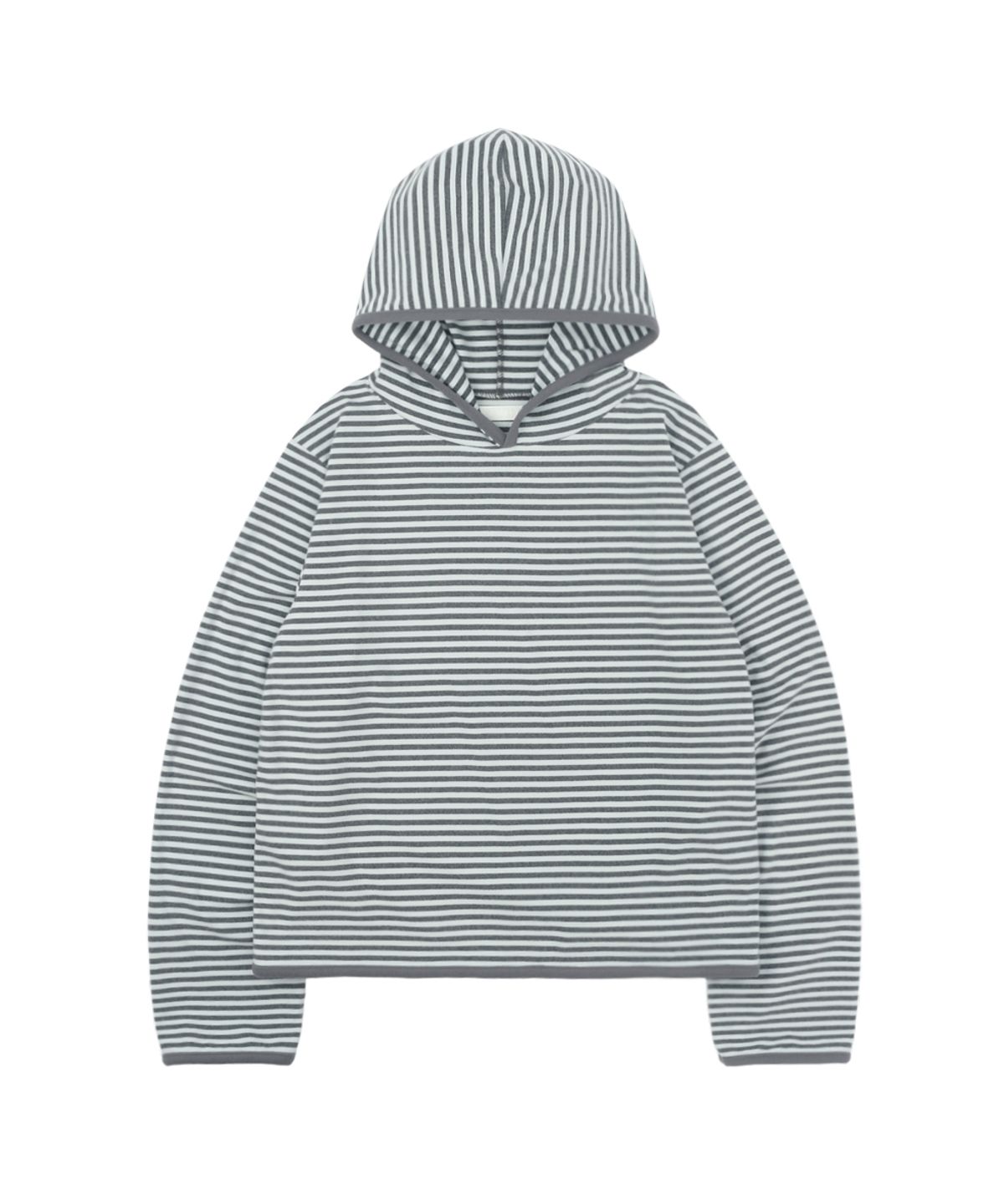 써넥트(SUNNECT) Stripe Taped Hoodie - Grey