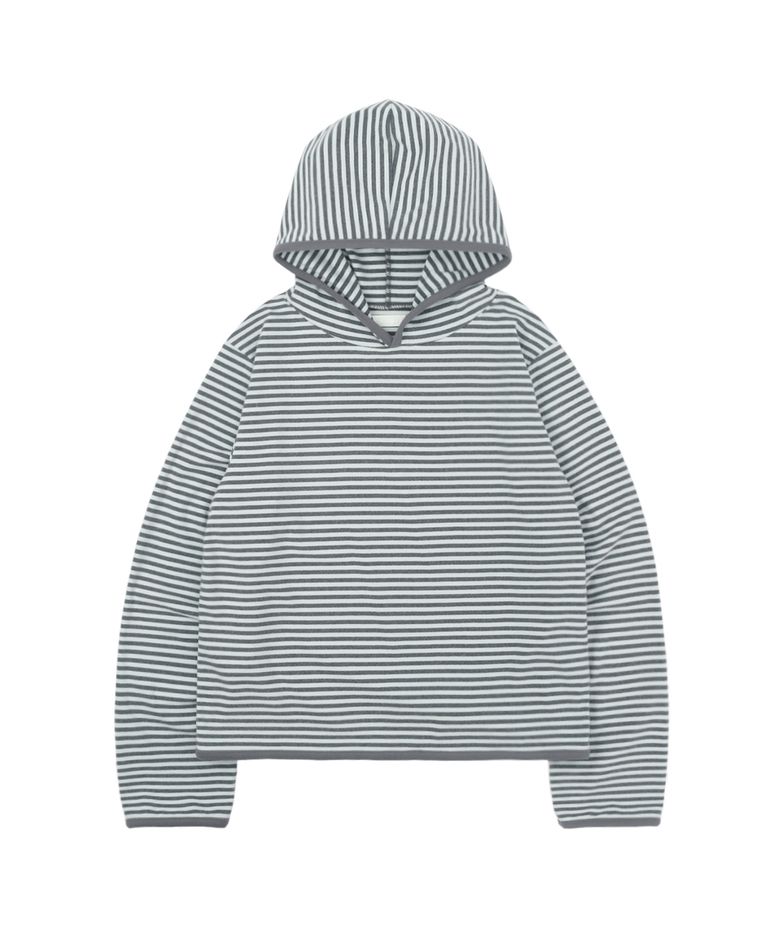 Stripe Taped Hoodie - Grey