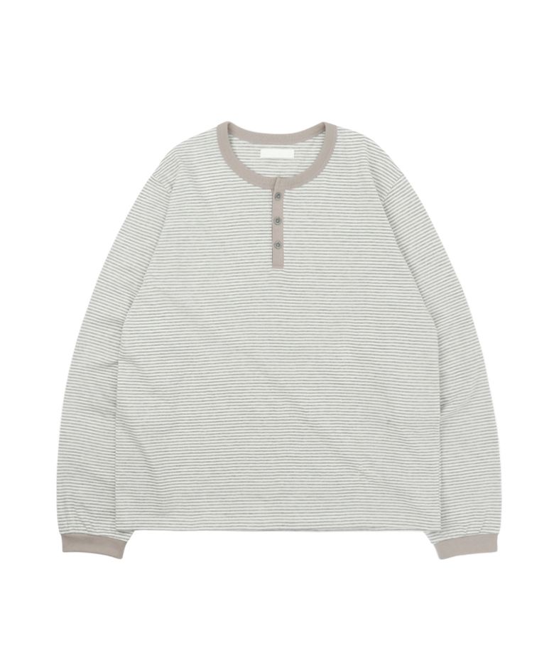 ST Henley Neck LS Tee - Oatmeal
