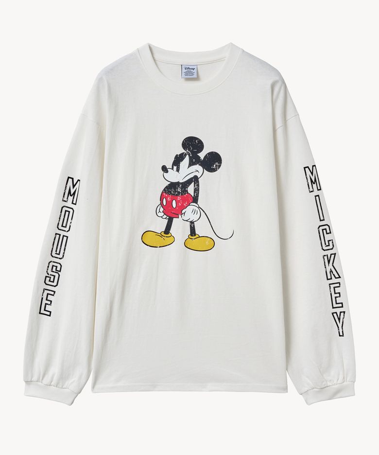 앵그리 _미키_ 롱 슬리브 티 (WHITE)