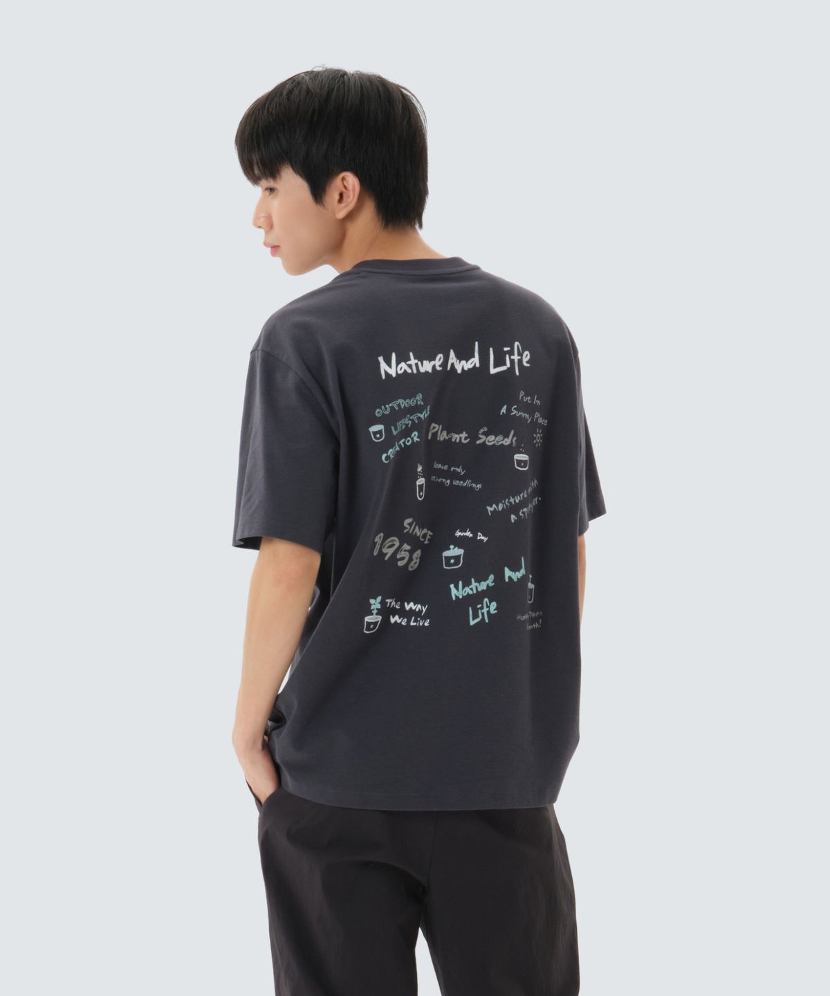 스노우피크 어패럴(SNOWPEAK APPAREL) 소로나 크레용 반팔 티셔츠 (S26MUFTS08) Navy