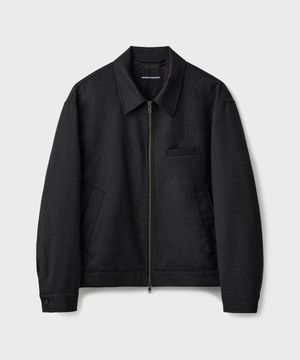 MINIMAL CROP BLOUSON JACKET [GRAY]