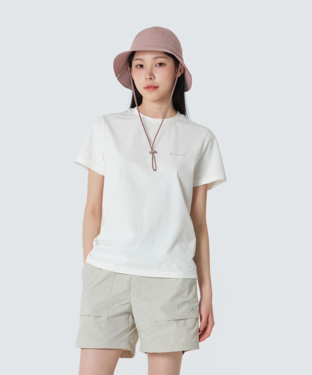 스노우피크 어패럴(SNOWPEAK APPAREL) 퀵드라이 여성 베이직 반팔 티셔츠 (S26MWTTS13) Off White
