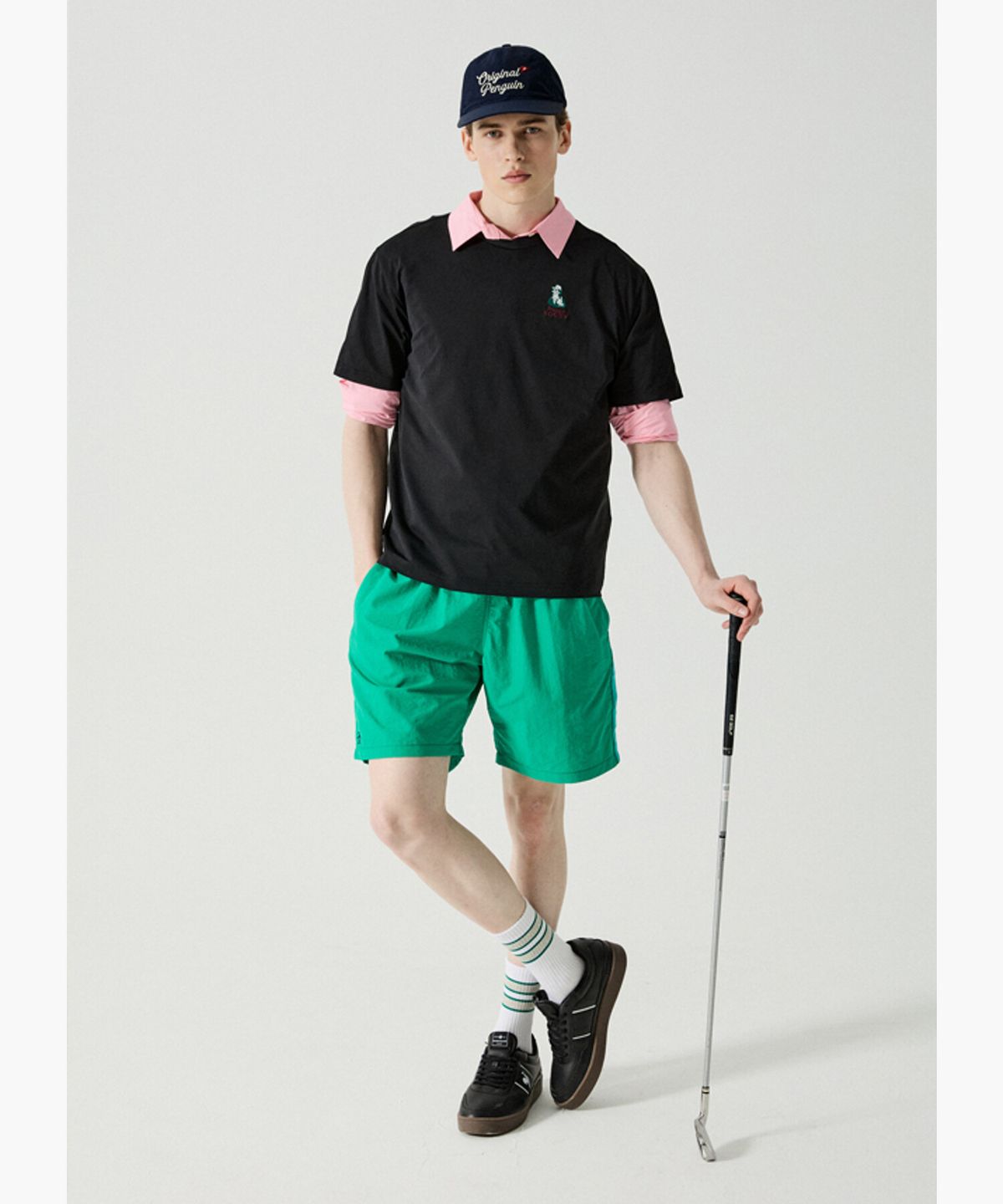 펭귄 바이 먼싱웨어(penguin by munsingwear) 남성 나일론 쇼츠 그린 MR111PSP31