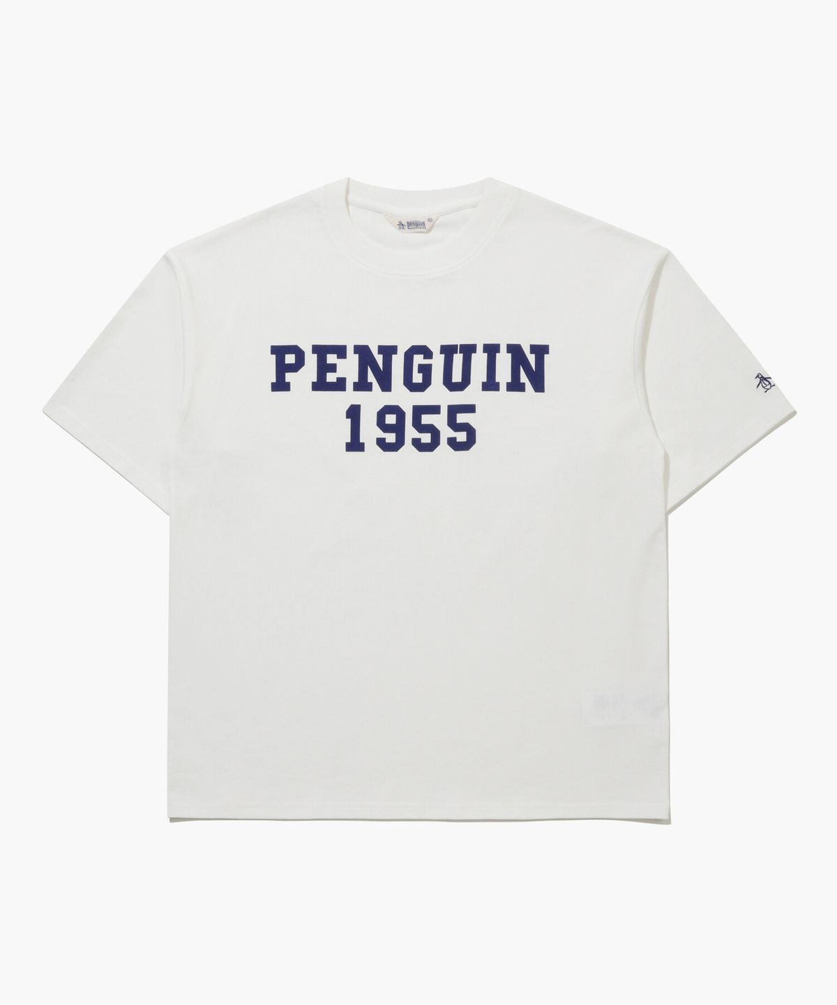 펭귄 바이 먼싱웨어(penguin by munsingwear) 남성 1955 레터링 라운드 티셔츠 화이트 MR111PTS31