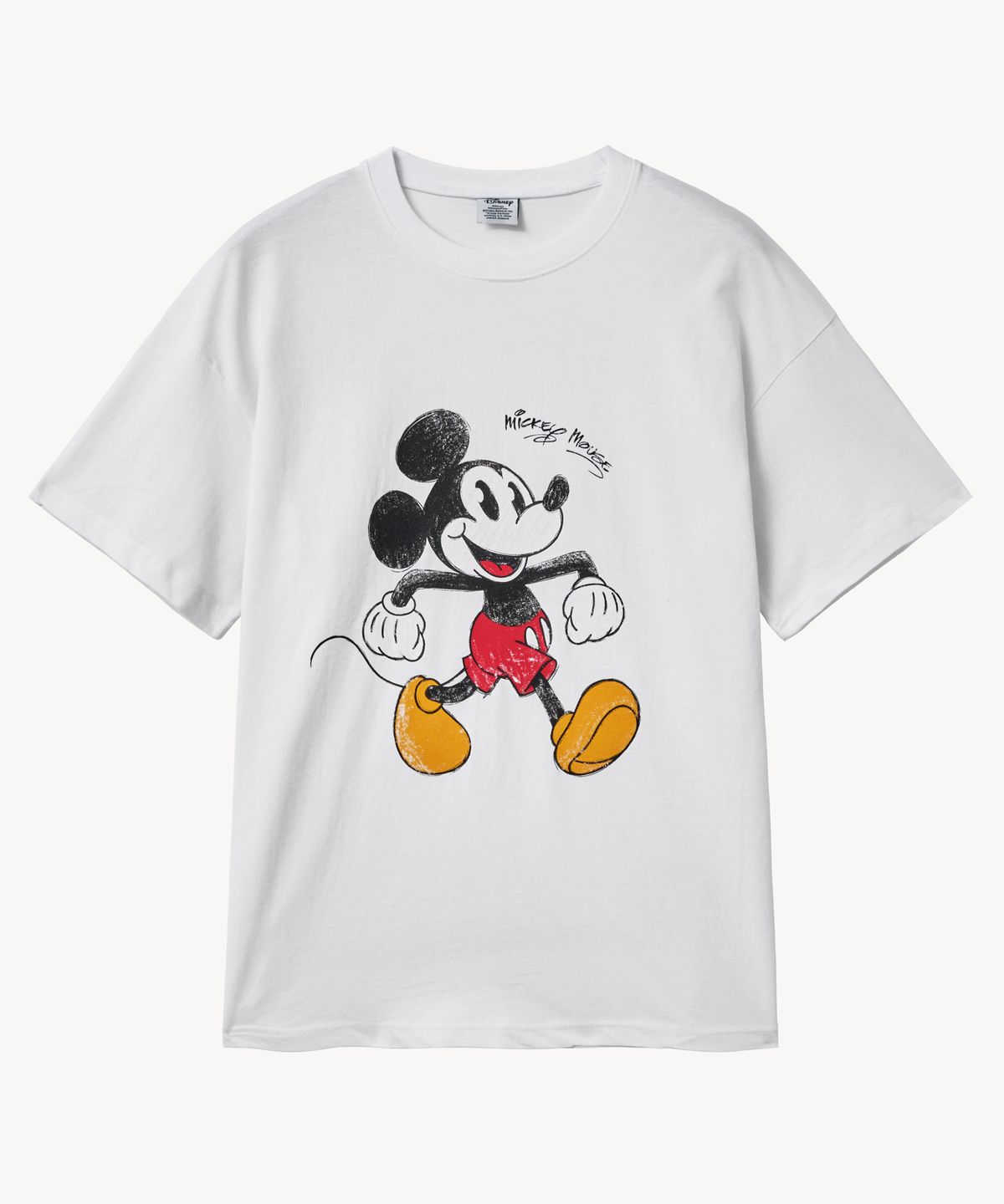 브이투(VTWO) 워시드 워킹 _미키_ 티셔츠 (WHITE)