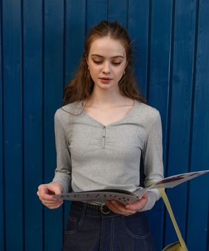 골지버튼셔링티셔츠 (YZTS2509075)