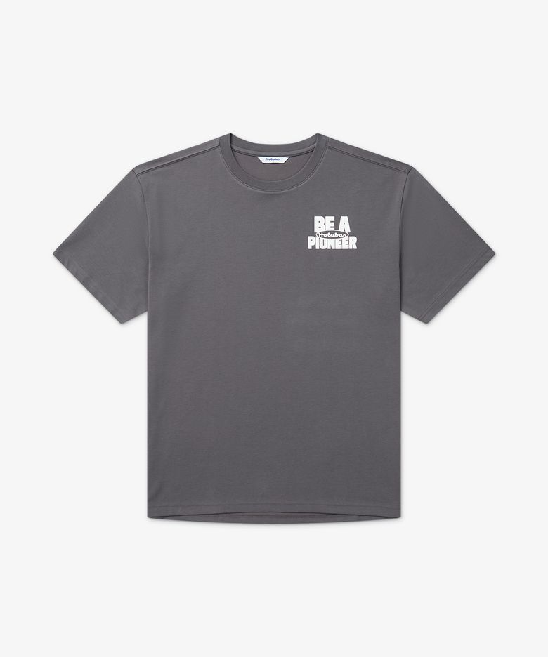 Backpacking Graphic T Shirt Charcoal