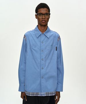APROL MESH PANEL SHIRT atb1441m(SKY BLUE)