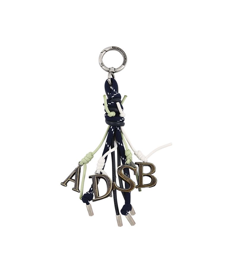 INITIAL VINE KEYCHAIN aaa541u(NAVY/GREEN)